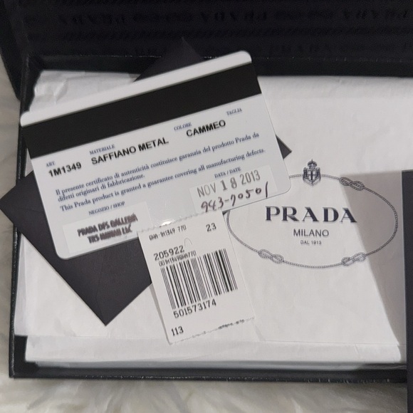 PRADA 1M1349 Saffiano Leather Long Snap Wallet Beige - Picture 4 of 17